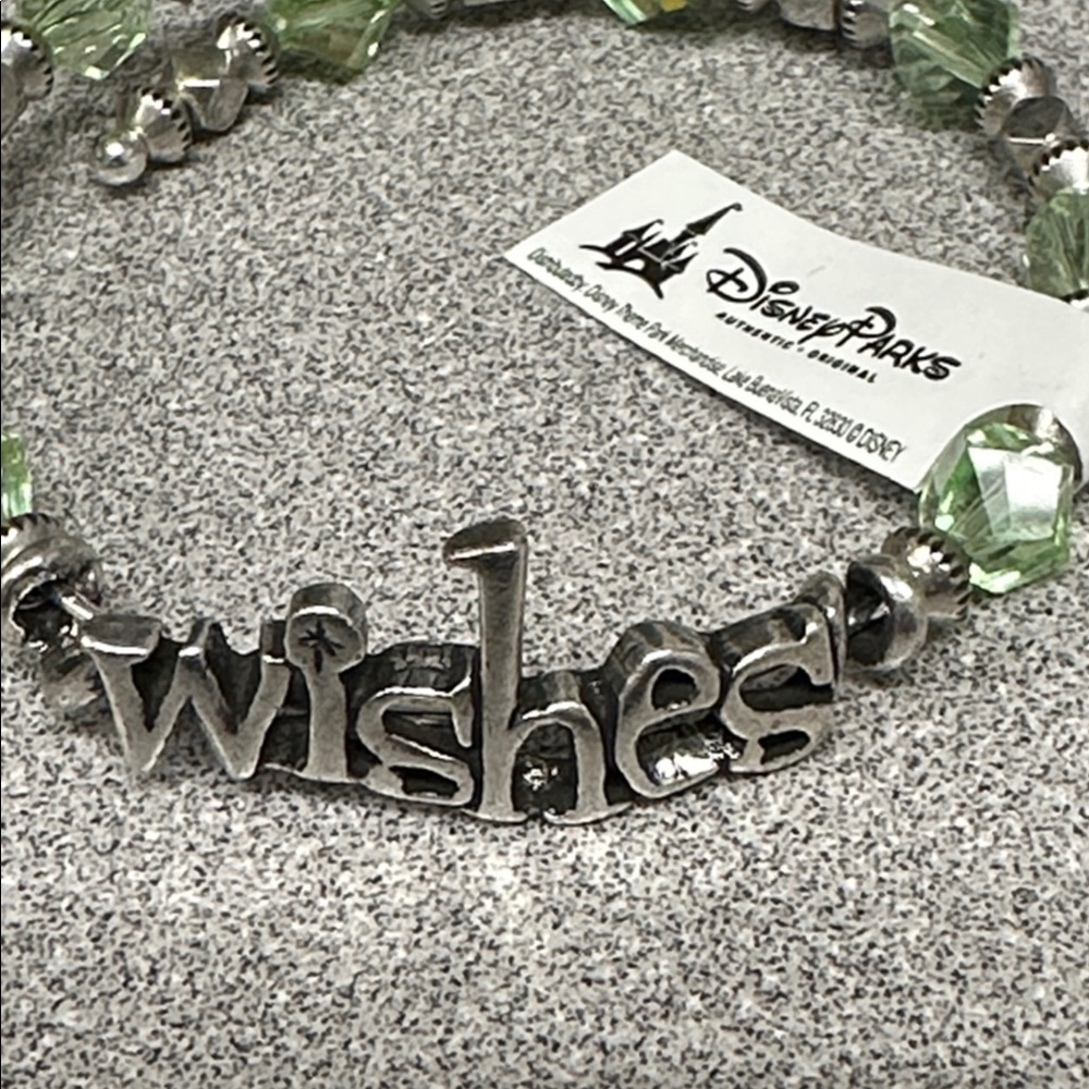 Vintage Alex and Ani Green and Silver “Wishes” Disney Bracelet NWT